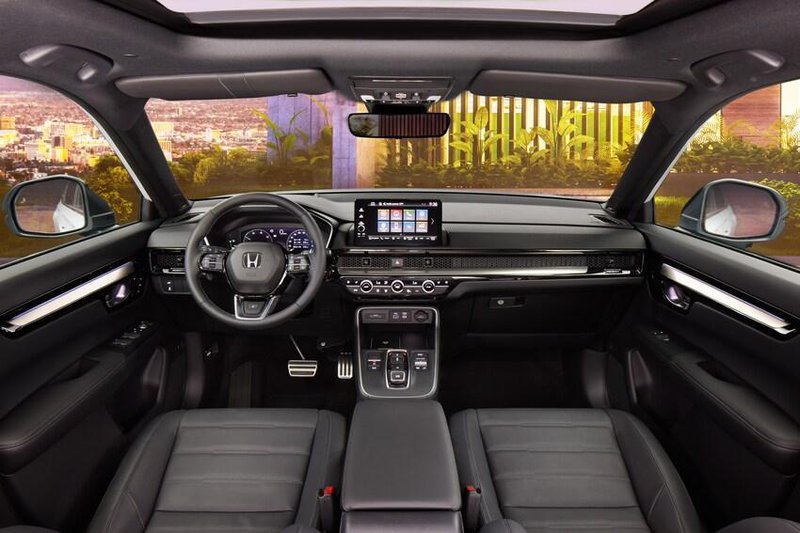 ▲e:PHEV 将排挡杆改为按键式线传设计。