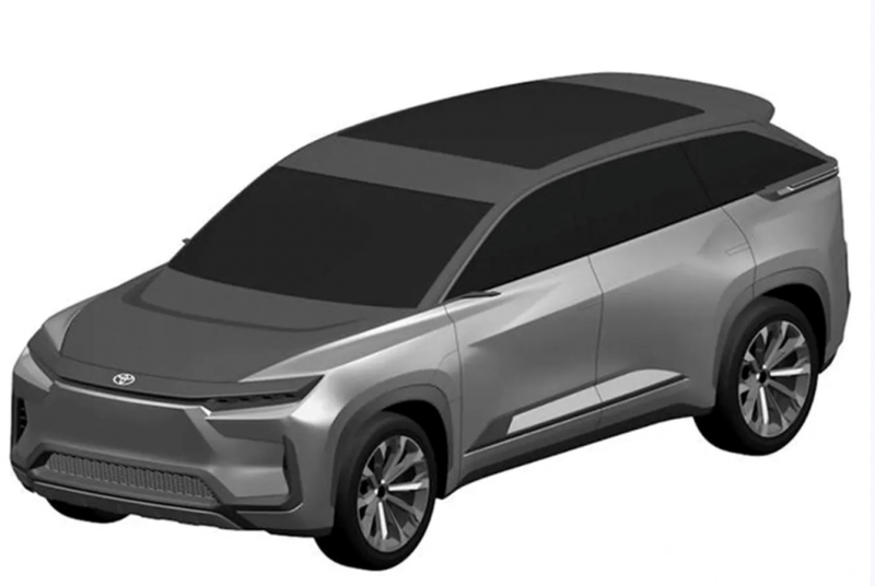 ▲Toyota 7人座电动休旅开发中,专利申请图近日曝光。
