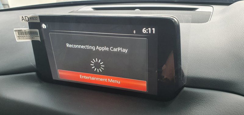 ▲8寸荧幕主机支援Apple CarPlay。