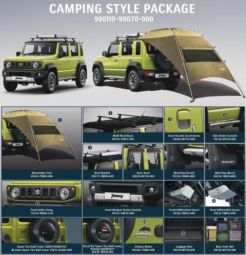 ▲Camping Style 套件中，最为吸睛为车尾简易帐篷。