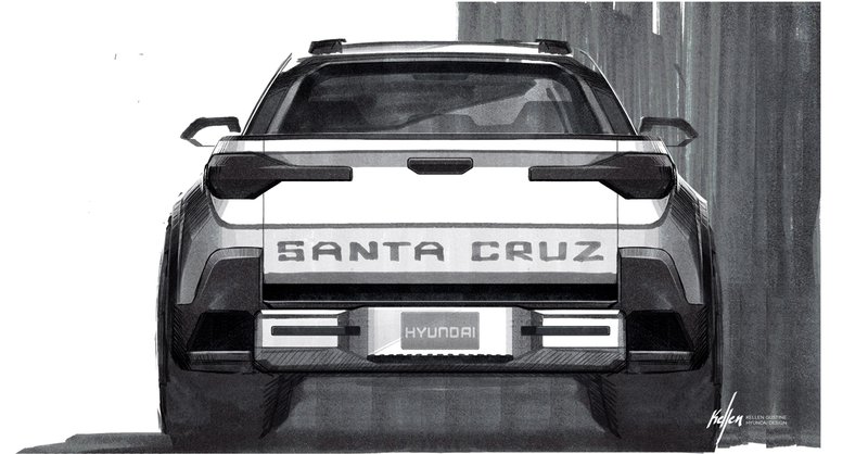 ▲以Tucson衍生而来的Santa Cruz货卡，将拥有更粗犷外形。