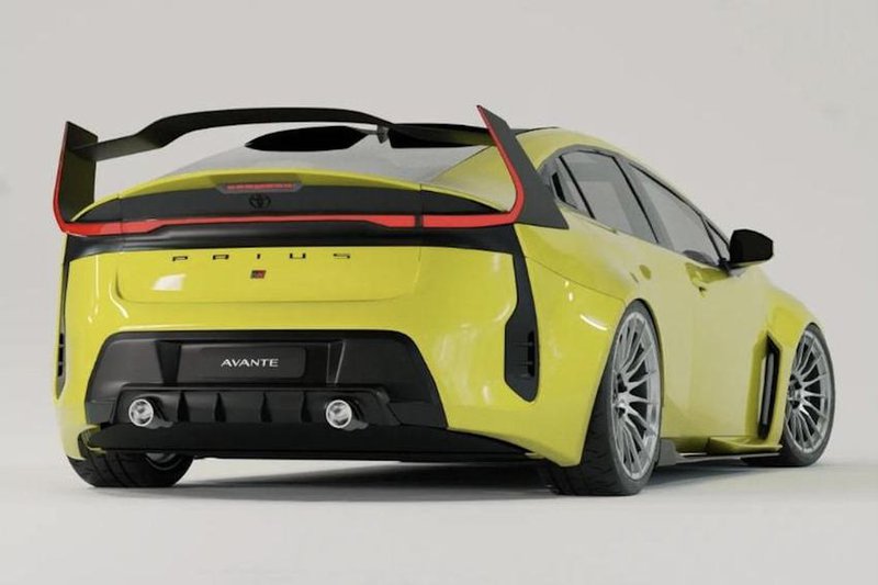 ▲身后的大型扰流尾翼非常抢眼，和Prius 24h Le Mans Centennial GR Edition 概念车设计有些计不同。（图片来源：Avantee Design）