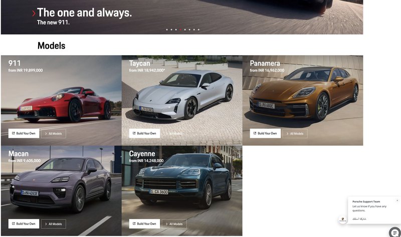 ▲印度Porsche官网已经下架718车系。