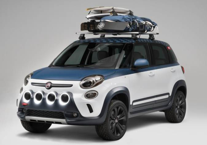 ▲Fiat 500L Vans design concept前方的四圆式样水箱护罩相当抢眼。