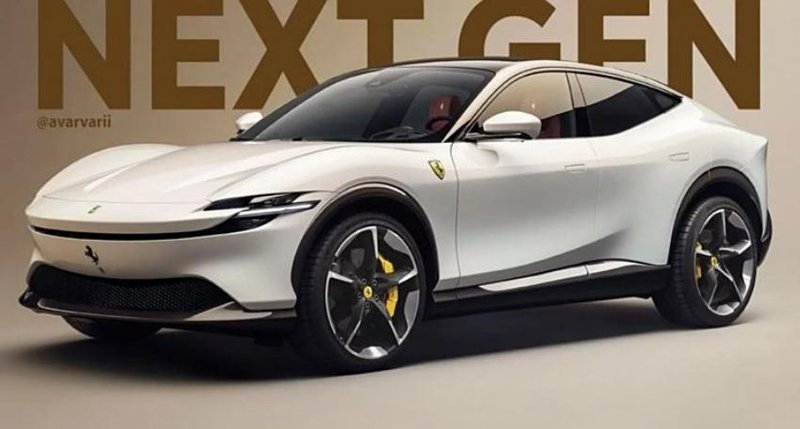 ▲外媒普遍认为Ferrari首款电动车会类似于Purosangue的跨界跑旅风格。图为预想图。
