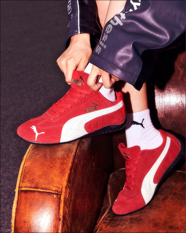 ▲Puma Speedcat鞋款灵感来自赛车低筒设计,橡胶鞋底采用轮胎纹路提升抓地力。