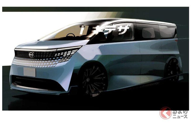 ▲预想图抢先曝光全新 Elgrand 设计风格与轮廓雏形。(图片来源:Kuruma-News)