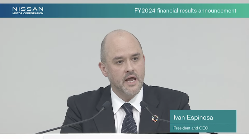 ▲Nissan 新任执行长 Ivan Espinosa 主持了这场发布重建计划的会议。