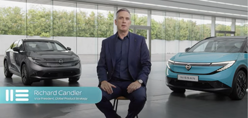 ▲Nissan 产品策略副总裁 Richard Candler 指出,Leaf 作为内燃机车的替代方案,致力于兼顾感性与理性。