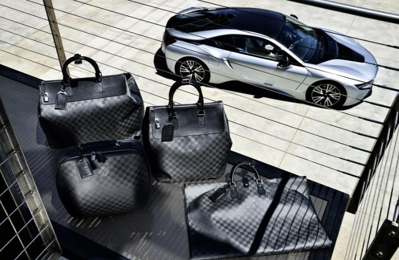 ▲针对BMW i8量身定做的LV行李箱组,质感都属上乘。