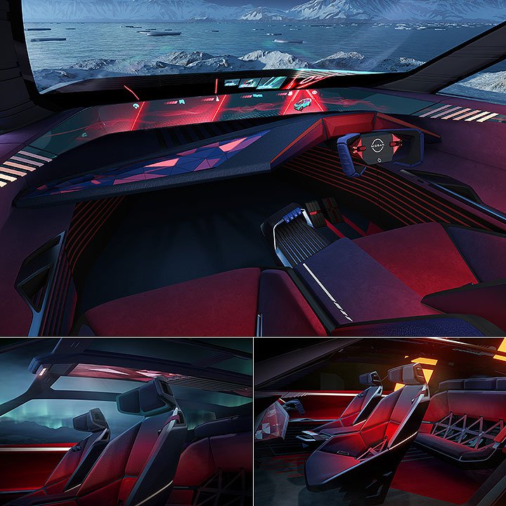 ▲Adventure Concept 作为未来感十足的纯概念作品，车廂空间也相当前卫，透露出 Nissan 对未来发展的崇景与预想。