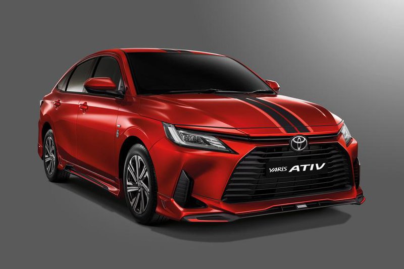 ▲大改款Vios（泰国称Yaris Ativ）去年8月在泰国上市，Toyota将追加发表更运动化GR Sport版本。（图为Yaris Ativ Presto风格套件展示车）