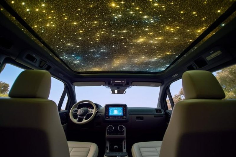 ▲Volkswagen申请车顶蓬专利,能实现类似劳斯莱斯星空顶的效果。
