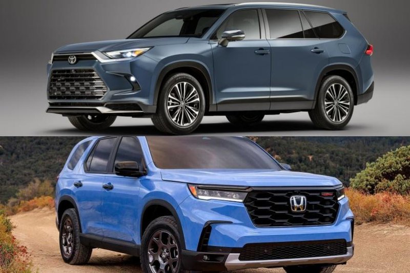 ▲Toyota Highlander、Honda Pilot